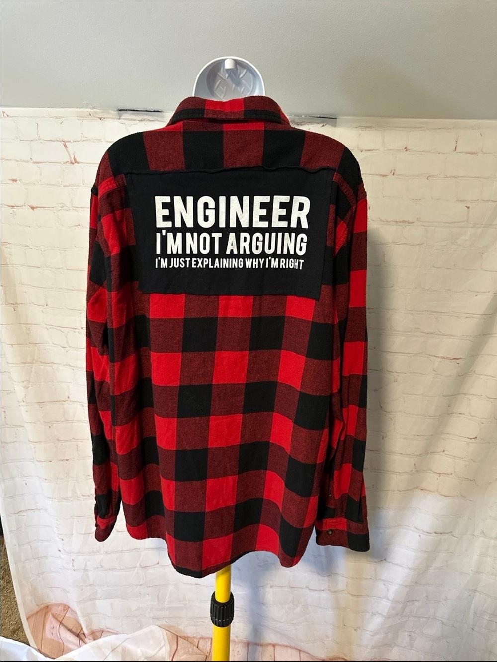 Upcycled Engineer I’m Not Arguing Just Explaining Why I’m Right Tee Flannel XL